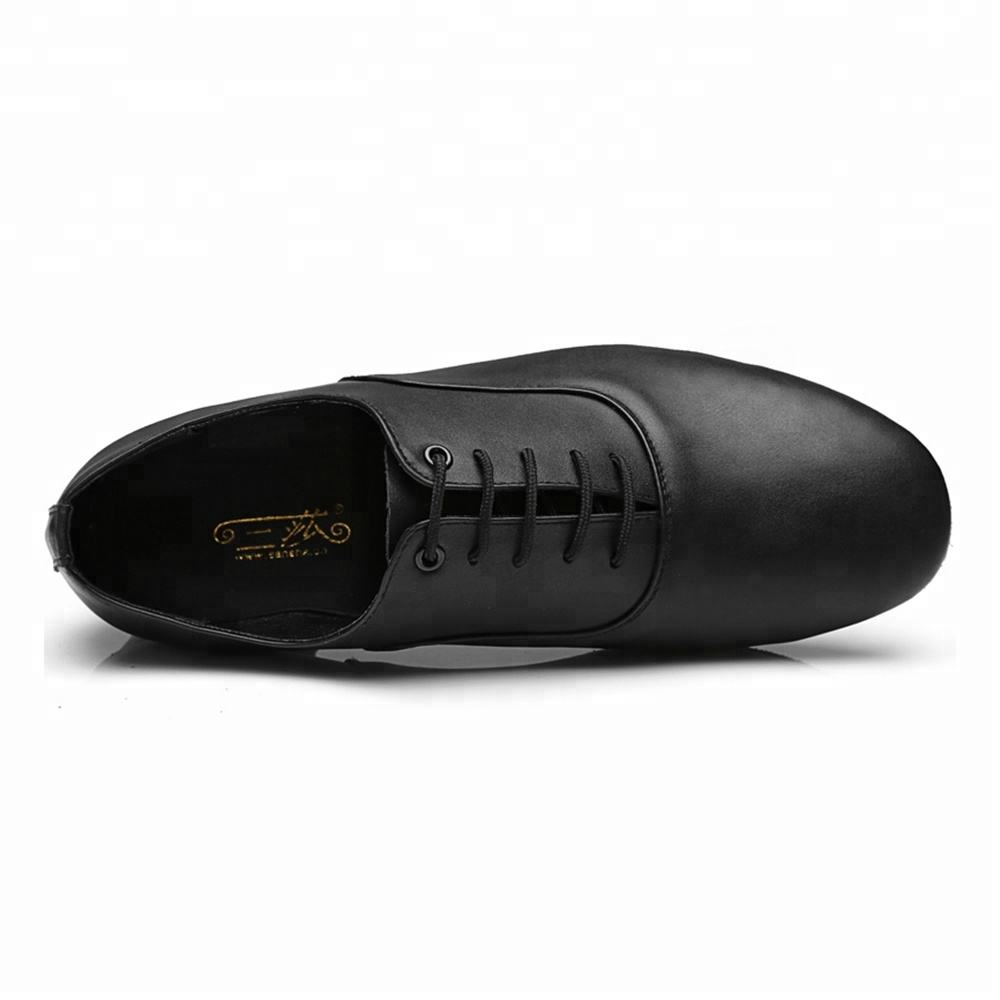 imitation leather Men Black Glitter Modern Soft Sole Latin Dance Shoes Low Heel Cheap
