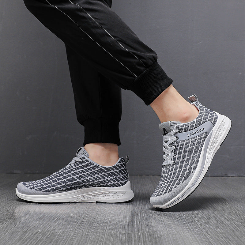 Spring And Autumn New Casual Shoes Mesh Breathable Running Shoes Fashion Sports Shoes Men