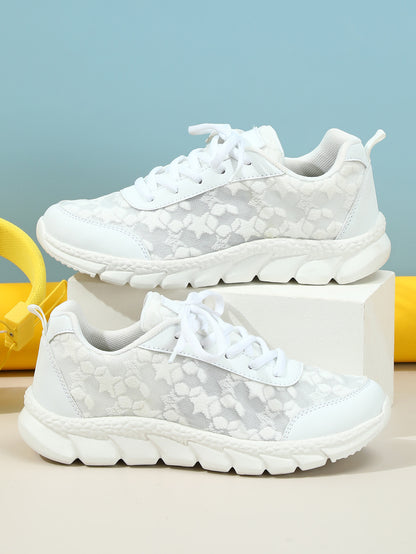 White shoes breathable lightweight casual sports women's shoes soft soled running shoes